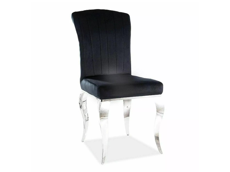 Стул SIGNAL PRINCE Velvet tap. 186 черный/хром