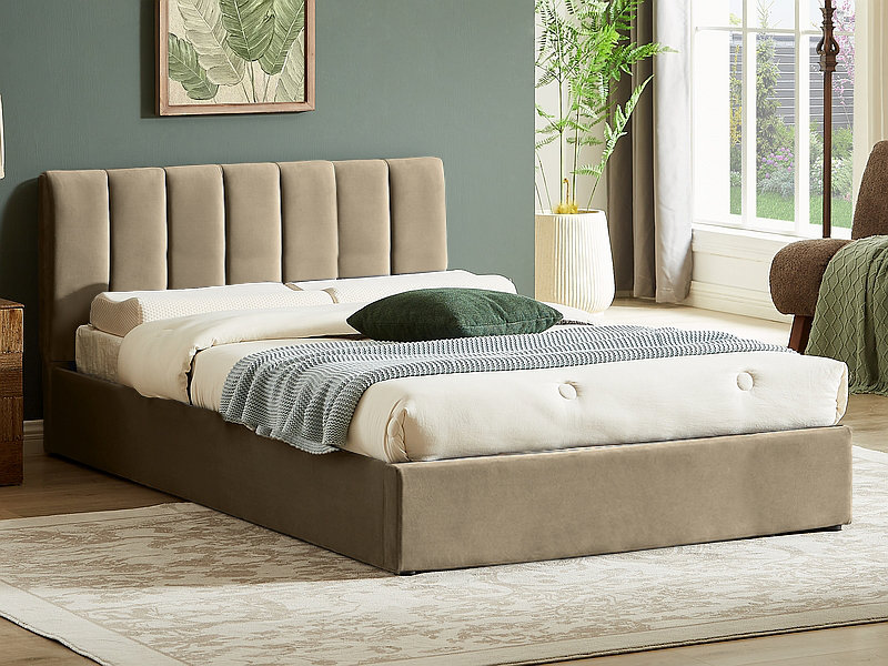 Кровать SIGNAL MONTREAL Velvet Bluvel 28 бежевый, 120/200